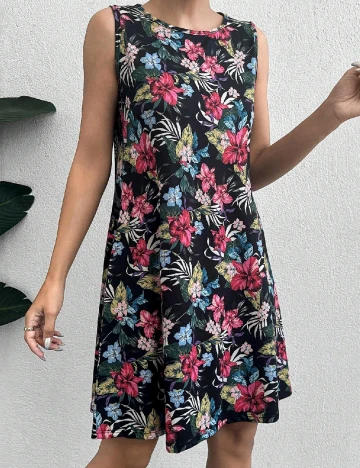 Rochie scurta SHEIN, floral print