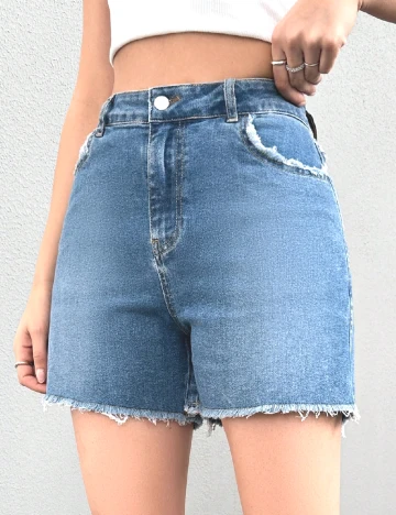 Pantaloni scurti SHEIN, albastru