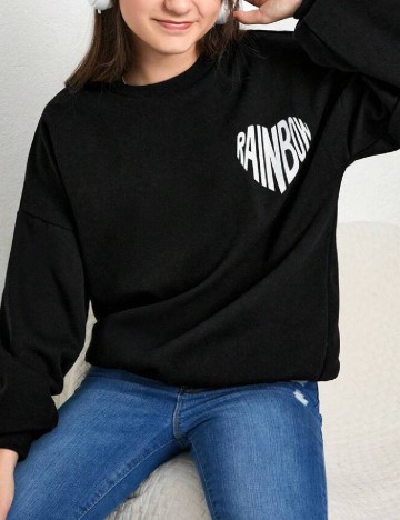 Bluza Shein Kids, negru