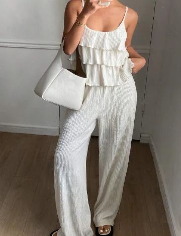 Pantaloni Dazy, ecru