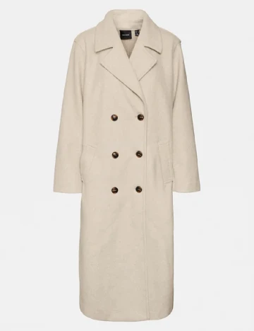 Palton Vero Moda Curve, crem