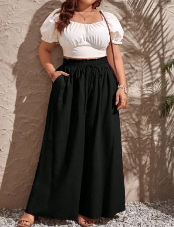 Pantaloni SHEIN CURVE, negru