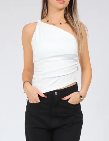 Set topuri 2 bucati SHEIN, alb/negru