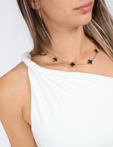 Set topuri 2 bucati SHEIN, alb/negru