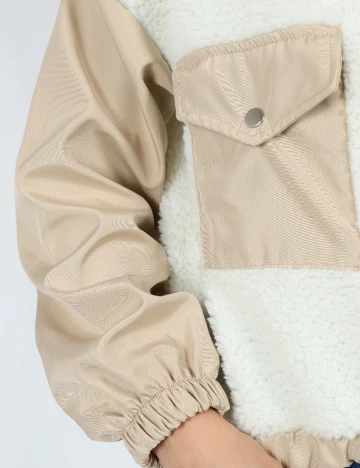 Jacheta SHEIN, ecru/crem