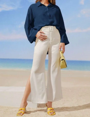 Camasa Oversize SHEIN, albastru