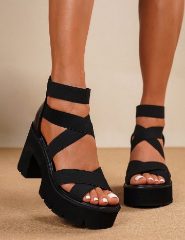 
						Sandale SHEIN, negru