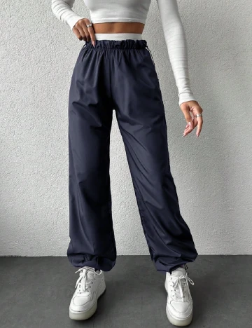 Pantaloni SHEIN, bleumarin