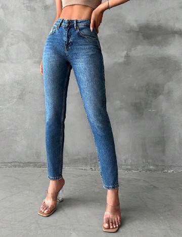 
						Blugi SHEIN, albastru