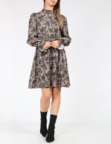 Rochie medie SHEIN, negru/verde