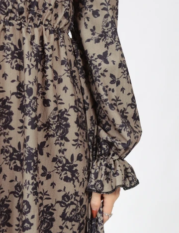 Rochie medie SHEIN, negru/verde