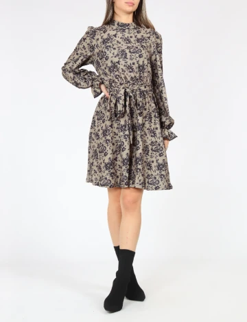 Rochie medie SHEIN, negru/verde