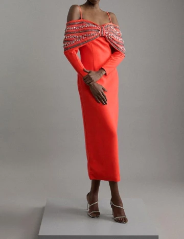Rochie medie Karen Millen, portocaliu