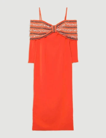 Rochie medie Karen Millen, portocaliu