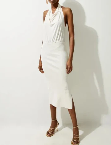 Rochie medie Karen Millen, ecru
