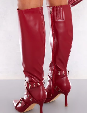 Cizme PrettyLittleThing, rosu