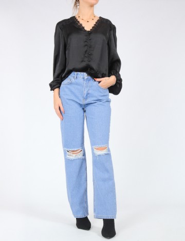 
						Blugi SHEIN, albastru