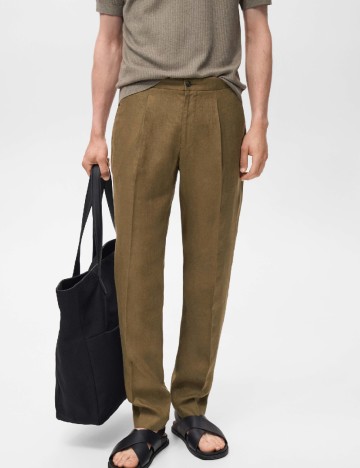 Pantaloni Mango, kaki