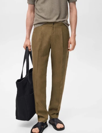 Pantaloni Mango, kaki