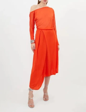 Rochie lunga Karen Millen, portocaliu