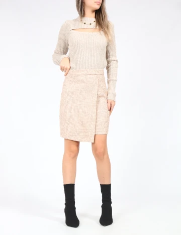 Fusta SHEIN, maro deschis