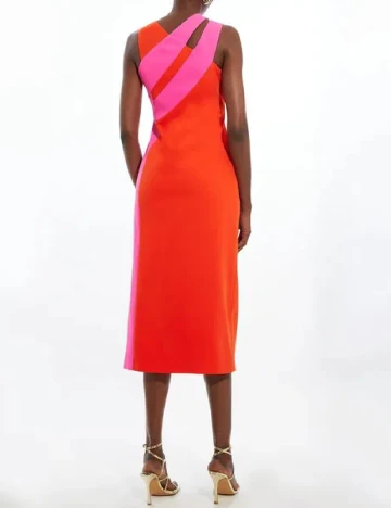 Rochie medie Karen Millen, portocaliu/roz