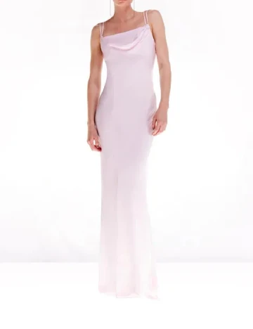 Rochie lunga Karen Millen, roz pal