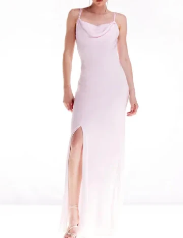 Rochie lunga Karen Millen, roz pal