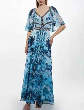 Rochie lunga Karen Millen, albastru