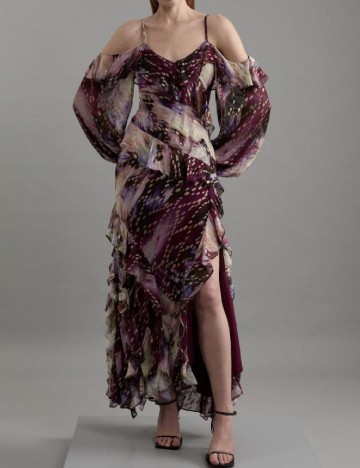 
						Rochie lunga Karen Millen, mix culori