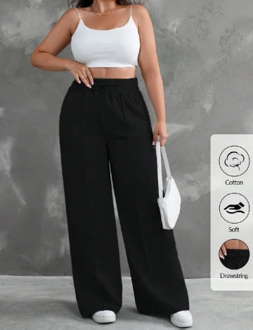 Pantaloni SHEIN CURVE, negru