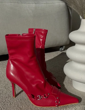 Botine PrettyLittleThing, rosu