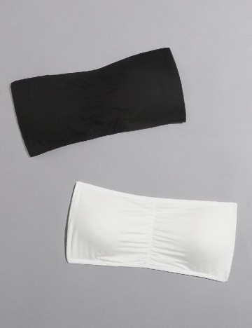 
						Set sutiene 2 bucati Romwe, alb/negru