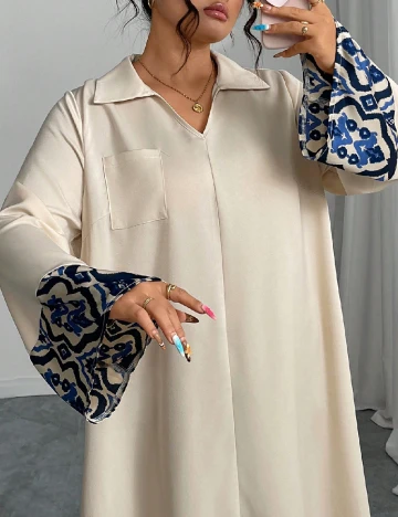 Rochie lunga SHEIN, crem