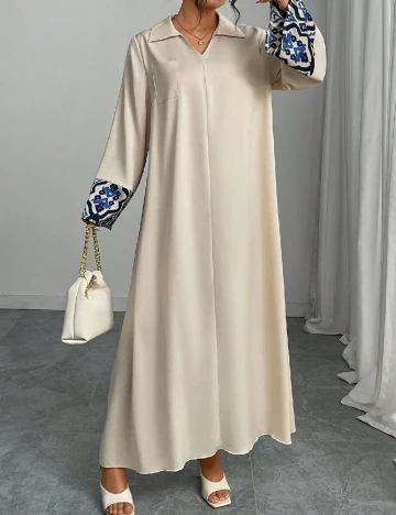 Rochie lunga SHEIN, crem