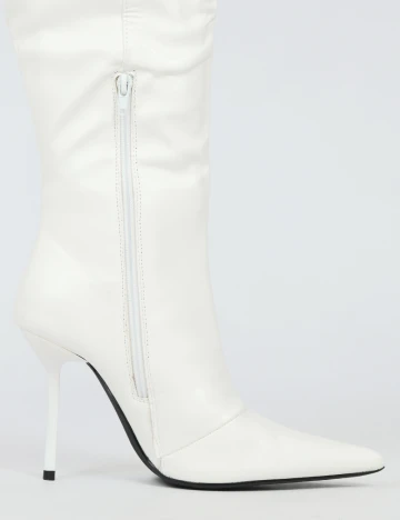Cizme PrettyLittleThing, alb
