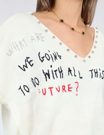 Bluza Oversize SHEIN, alb