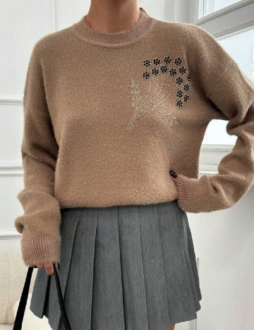 Pulover Oversize SHEIN, maro