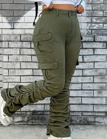 Blugi SHEIN CURVE, verde