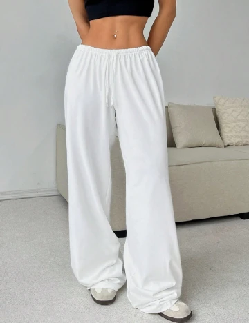 Pantaloni SHEIN, alb