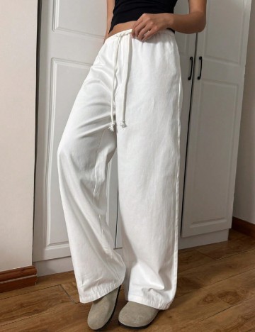 Pantaloni SHEIN, alb
