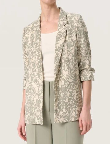 Blazer Soaked In Luxury, crem/verde