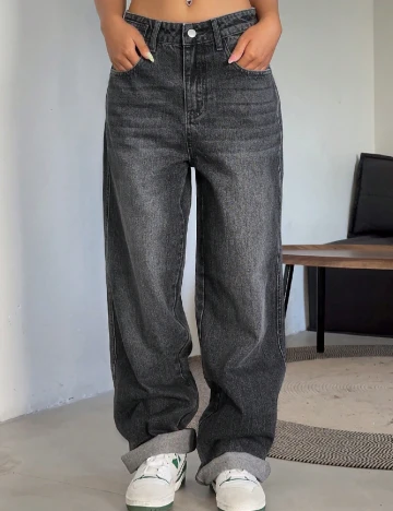 Blugi Dazy, gri inchis