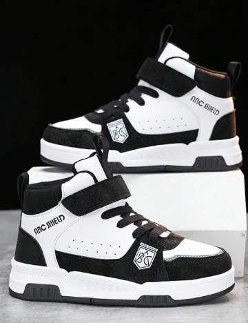 Adidasi Shein Kids, alb/negru