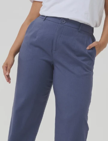 Pantaloni Kaffe Curve, albastru