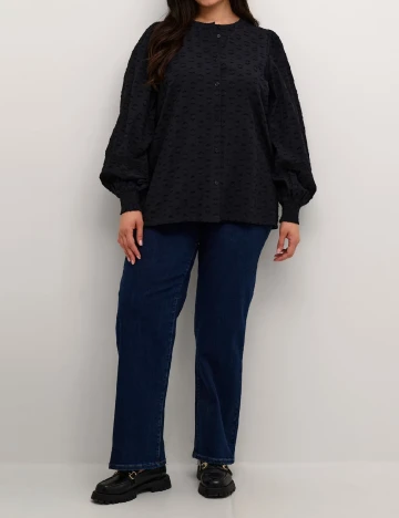 Camasa Kaffe Curve, negru