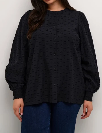Camasa Kaffe Curve, negru