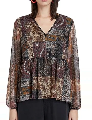 Bluza Desigual, mix culori