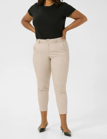 Pantaloni Kaffe Curve, bej