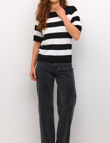 
						Bluza Kaffe, alb/negru